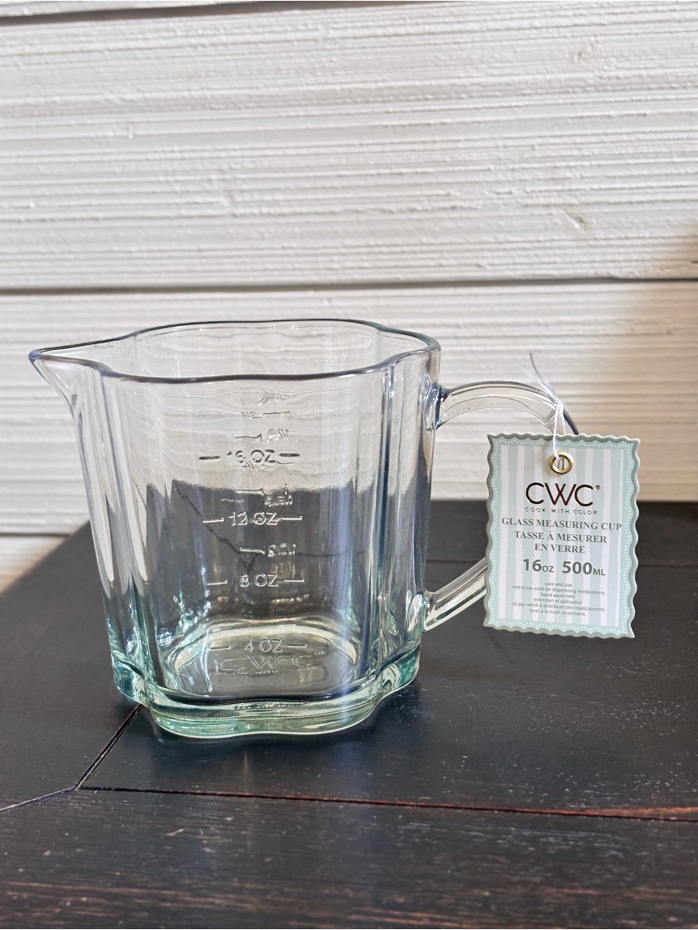 CWC Cook With Color Green Glass Measuring Cup 16oz ~ 2 Cups NEW